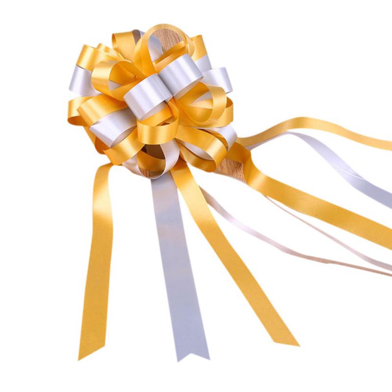 Large Organza PULL Bows 10 Colour Easy Pull Flowers Ribbon Wedding